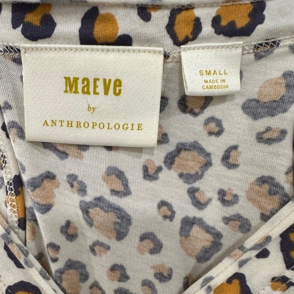 Maeve by Anthropologie Sz S Ruffle Sleeve Tee - Picture 3 of 6